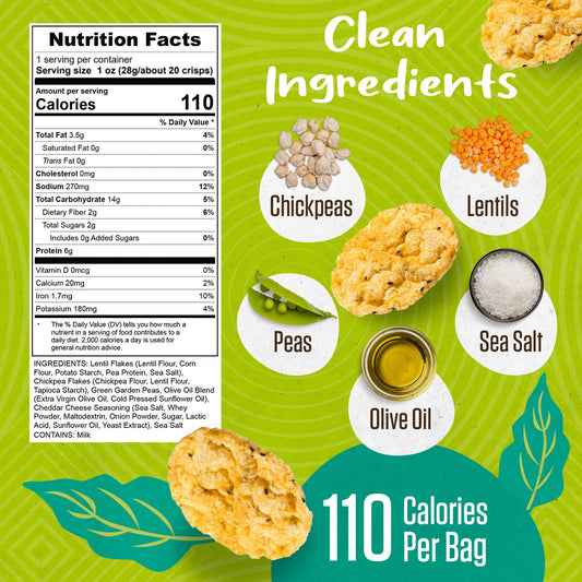 PeaKaPop | Veggie Crisps White Cheddar 1oz | Gluten-Free