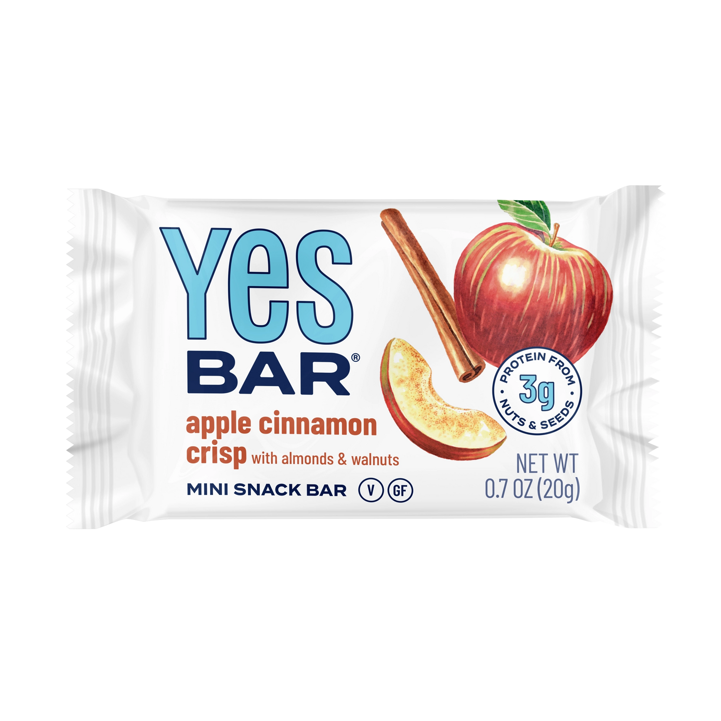 Yes Bar Mini Snack Bar  Apple Cinnamon  Crisp 0.7oz