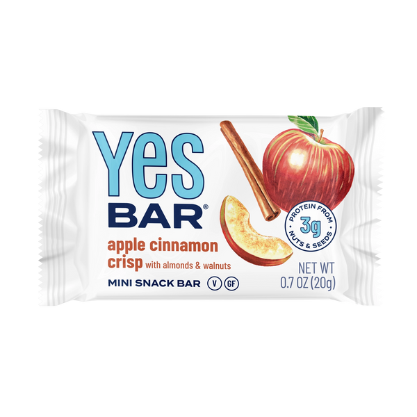 Yes Bar Mini Snack Bar  Apple Cinnamon  Crisp 0.7oz