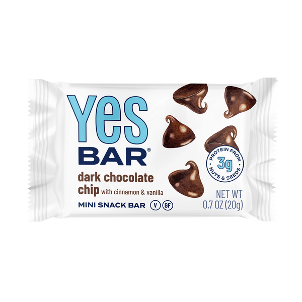 Yes Bar Mini Snack Bar  Dark Chocolate  Chip  0.7oz