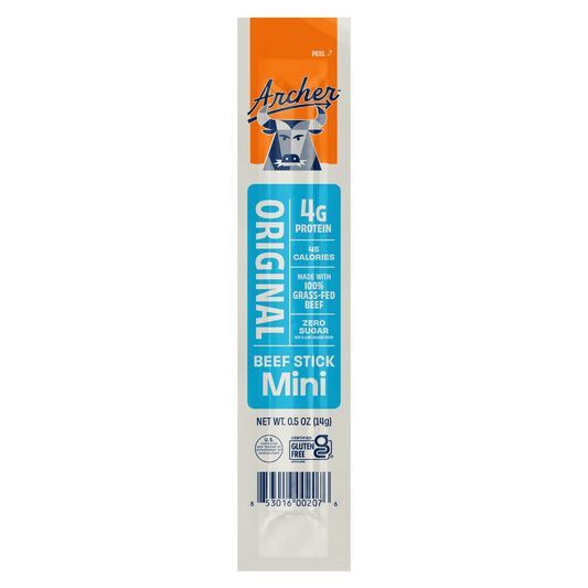 Archer | Mini Beef Sticks – 100% Grass-Fed Beef | Original (0.5 oz)
