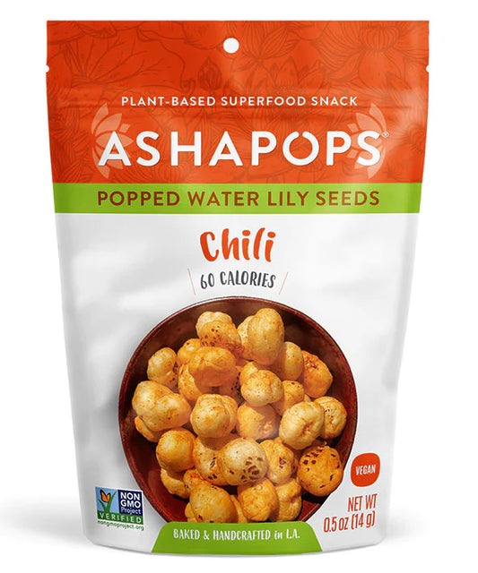 Ashapops | Popped Water Lily Seeds Plant-Based Vegan Chili (0.5 oz bag)