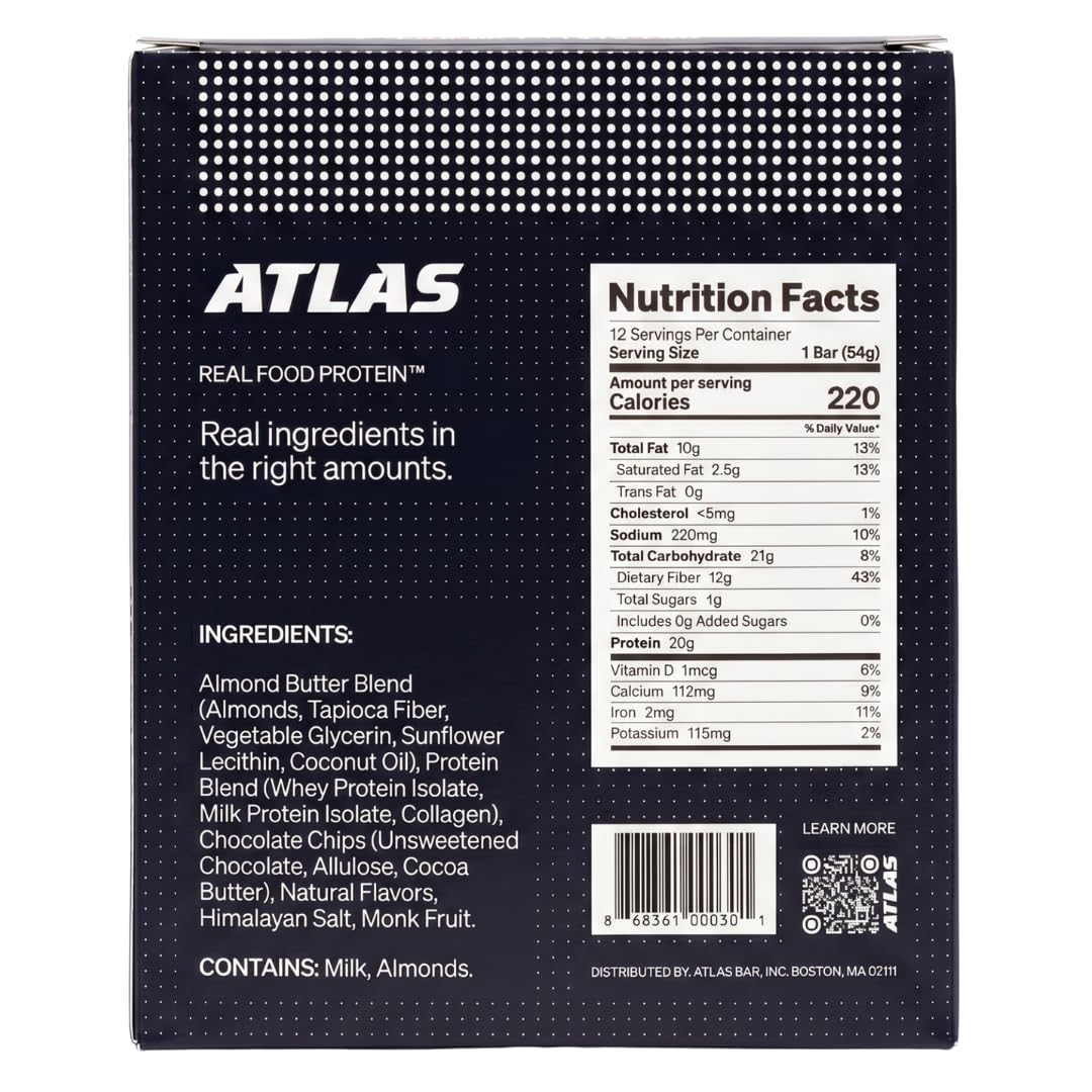 Atlas | Dark Chocolate Almond Protein Bar