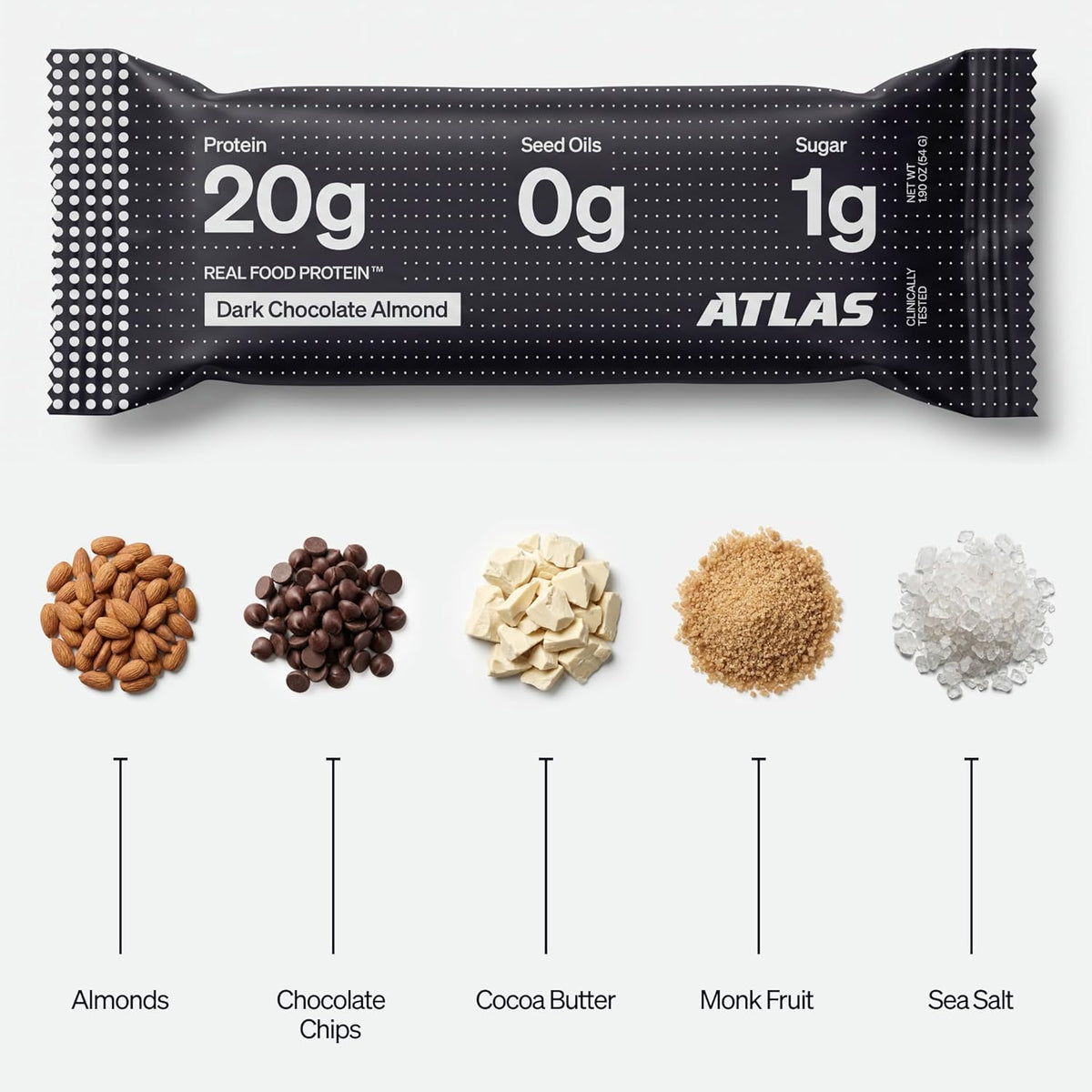 Atlas | Dark Chocolate Almond Protein Bar
