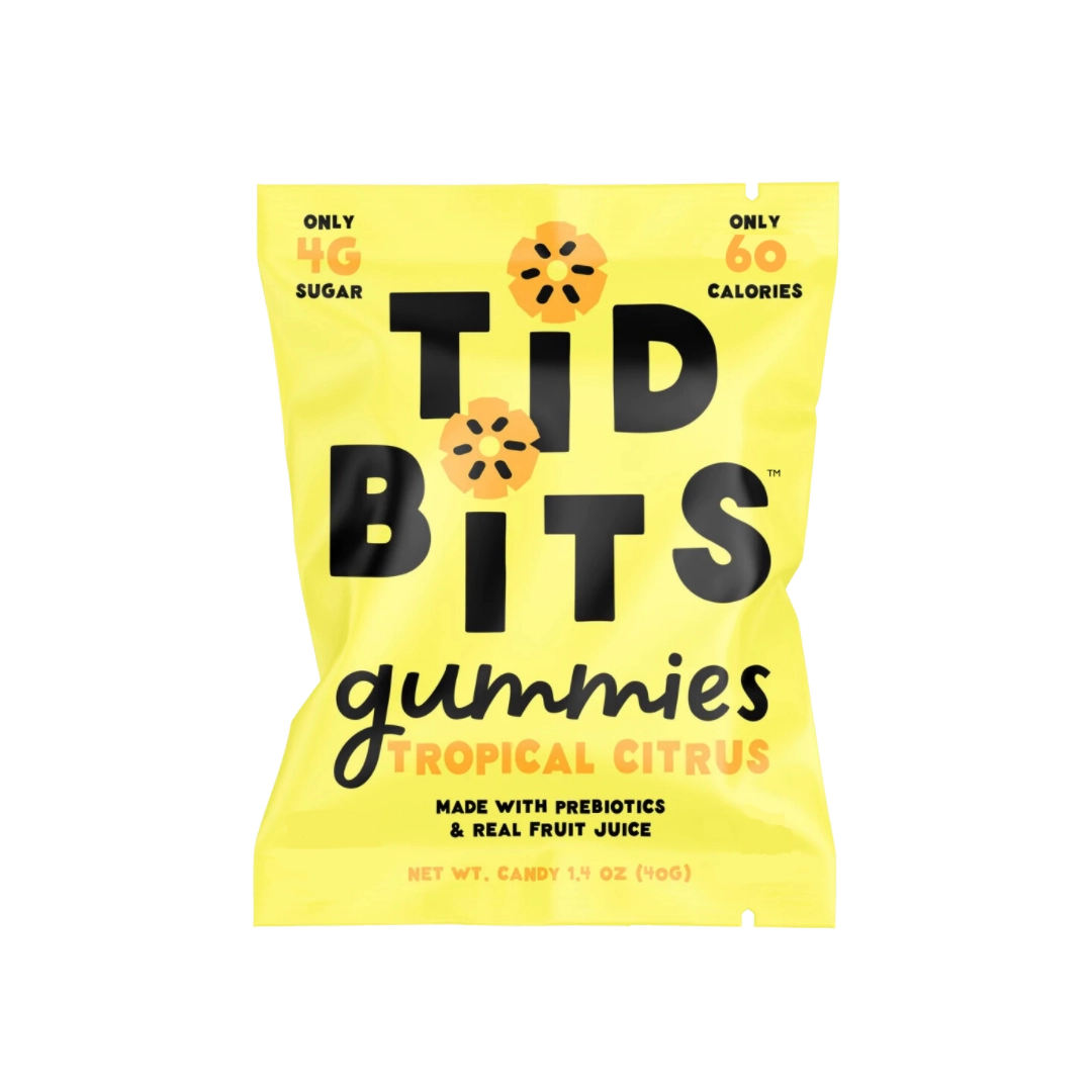 TiDBiTS Candy Tropical Citrus Gummies | Low Sugar 1.4oz