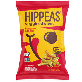 Hippeas | Veggie Straws Straight Up Sea Salt | 3.75oz Gluten-Free Vegan