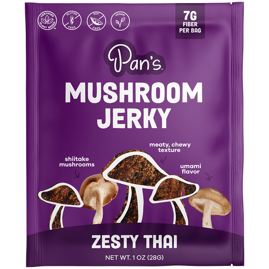 Pan's Mushroom Jerky - Zesty Thai Vegan 1oz