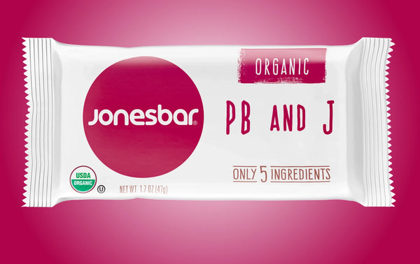 Jonesbar | Peanut Butter & Jelly | Organic Plant-Based Gluten-Free 1.7oz