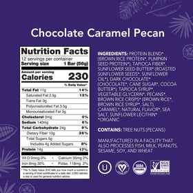 Aloha | Chocolate Caramel Pecan Protein Bar | Vegan Organic 1.98oz