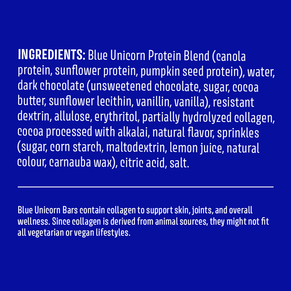 Blue Unicorn Raspberry Protein Bar