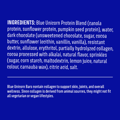 Blue Unicorn Raspberry Protein Bar