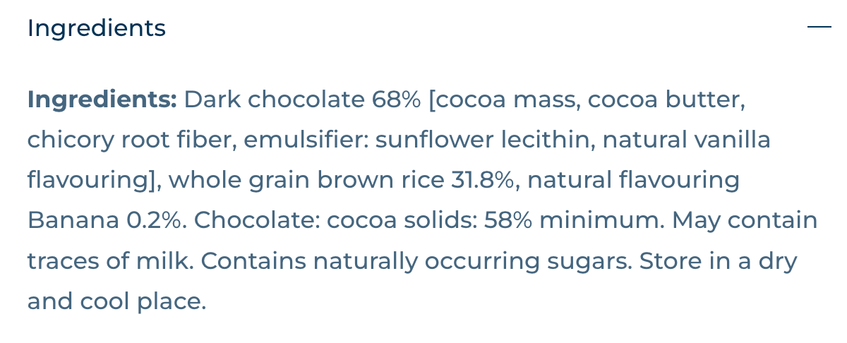 Brain Foods | Banana & Chocolate Rice Bar Vegan Gluten Free
