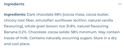 Brain Foods | Banana & Chocolate Rice Bar Vegan Gluten Free