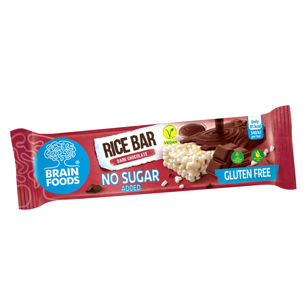 Brain Foods | Dark Chocolate Rice Bar Vegan Gluten Free