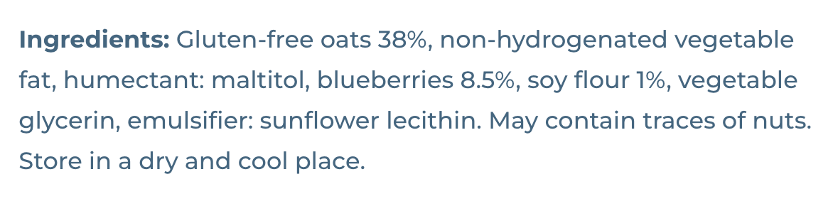 Brain Foods | Blueberry Oat Bar Vegan Gluten Free