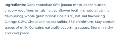 Brain Foods | Orange & Chocolate Rice Bar Vegan Gluten Free
