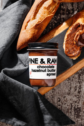 FINE & RAW | Chocolate Hazelnut Butter Spread | Vegan Organic Kosher