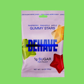 Behave | Gummy Stars | 1g Sugar Gluten-Free (Raspberry, Pineapple, Apple)
