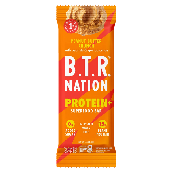 B.T.R Bar Peanut Butter Crunch Protein + Superfood Bar