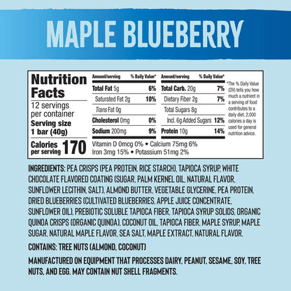 Mezcla | Maple Blueberry | Vegan Plant Protein Bar - 1.40 oz