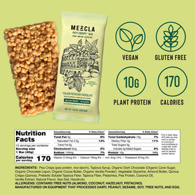 Mezcla | Italian Pistachio Chocolate | Vegan Plant Protein Bar - 1.40 oz