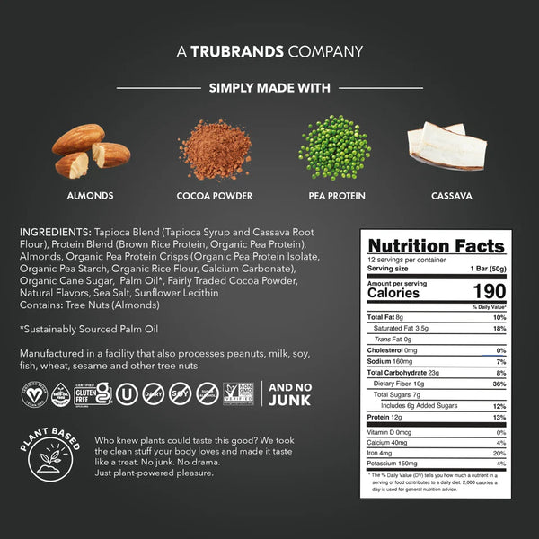 TRUWOMEN TRUBAR Sweet & Dreamy Cookies & Creamy Plant Fueled Protein Bar (1.76 oz)