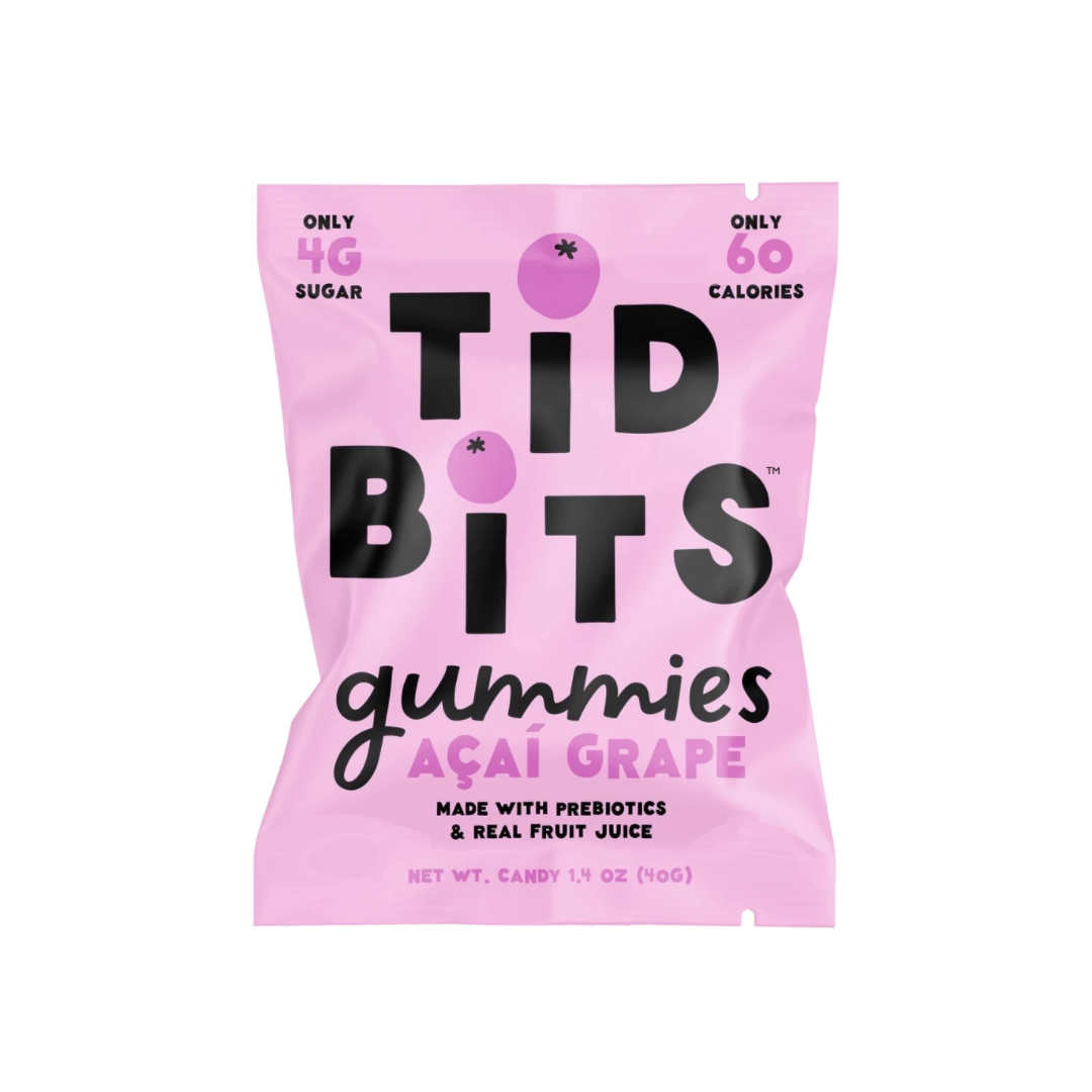 TiDBiTS Candy Acai Grape Gummies | Low Sugar 1.4oz