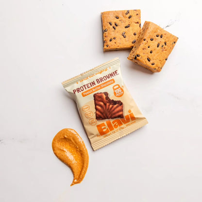 Elavi | Peanut Butter High Protein Chocolate Brownie | 1.87oz Vegan Gluten-Free