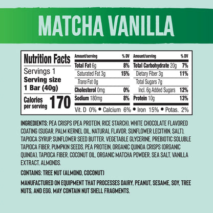 Mezcla |  Matcha Vanilla | Vegan Plant Protein Bar - 1.40 oz