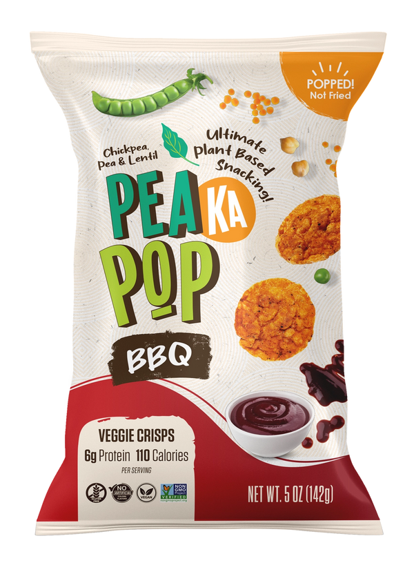 PeaKaPop | Veggie Crisps BBQ 5oz | Gluten-Free Vegan