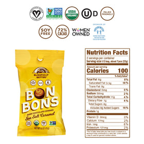 Blissfully Better | Organic Bon Bons Dark Chocolate Covered Sea Salt Caramel | Organic Vegan 1.6oz