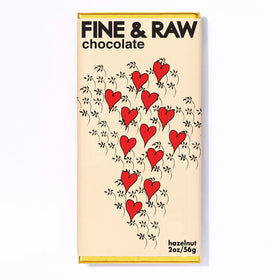 FINE & RAW | Valentine's Hazelnut Chocolate Bar 2oz LIMITED TIME