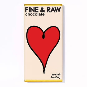 FINE & RAW | Valentine's Sea Salt Chocolate Bar 2oz LIMITED TIME