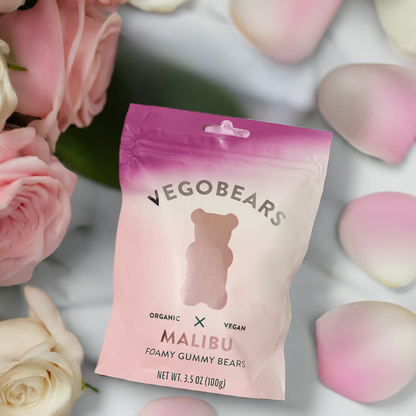 VegoBears Malibu Vegan Gummy Bears – Foamy Organic 4oz