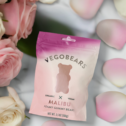 VegoBears Malibu Vegan Gummy Bears – Foamy Organic 4oz