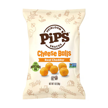 Heirloom Pip's Snacks Cheese Balls Real Cheddar