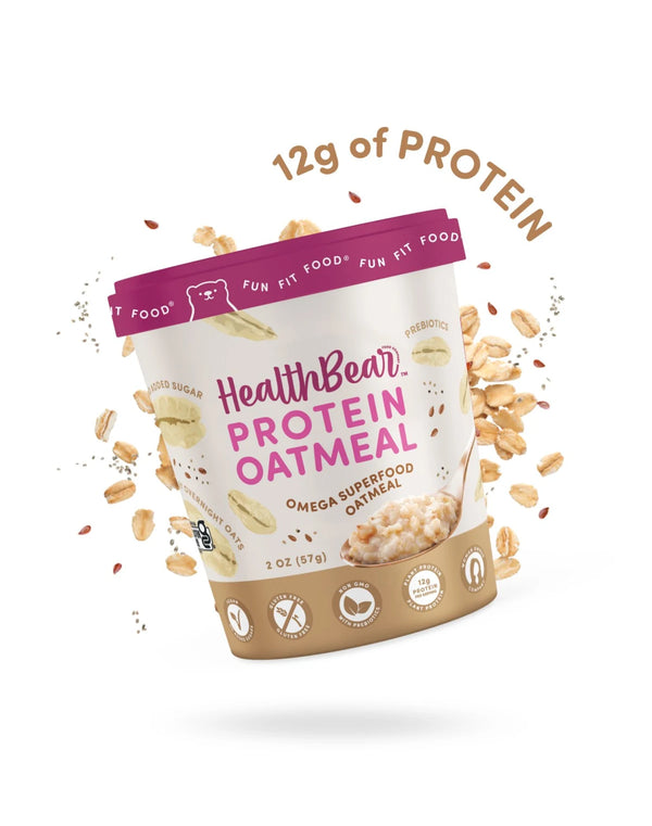 Health Bear Food Co. | Omega Superfood Oatmeal Protein Oatmeal | Vegan Gluten-Free 2oz