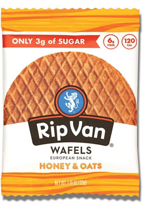 Rip Van Wafels Snack Wafels Miel y Avena 1.16 oz