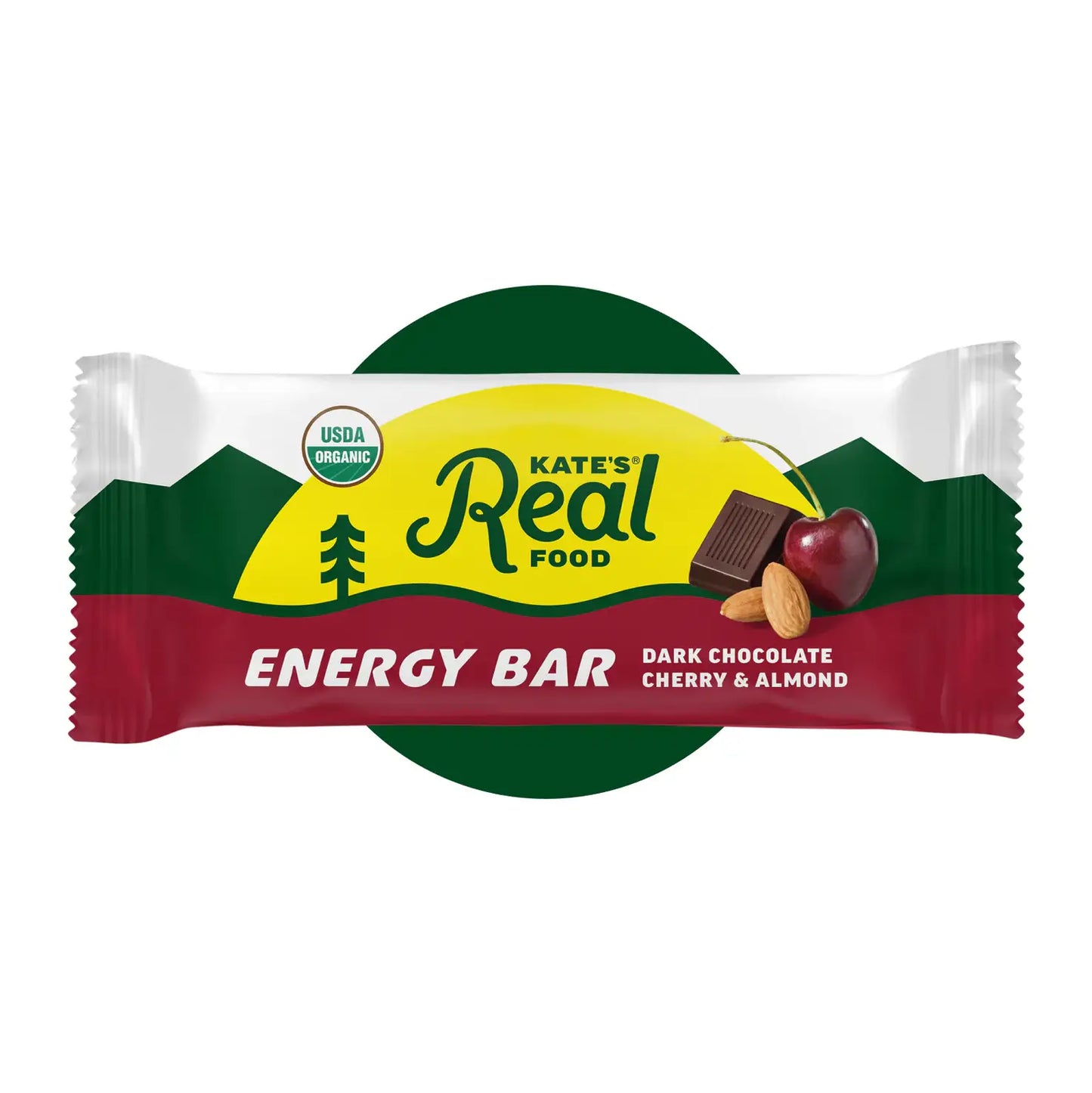 Kate's Real Food | Organic Gluten-Free Dark Chocolate Cherry & Almond Bar (2.2 oz)