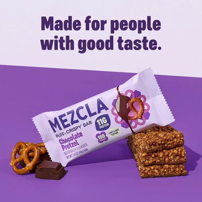 Mezcla | Chocolate Pretzel | Vegan Plant Protein Bar - 1.4oz