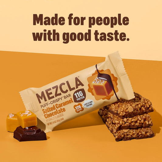 Mezcla | Salted Caramel Chocolate | Vegan Plant Protein Bar - 1.4oz