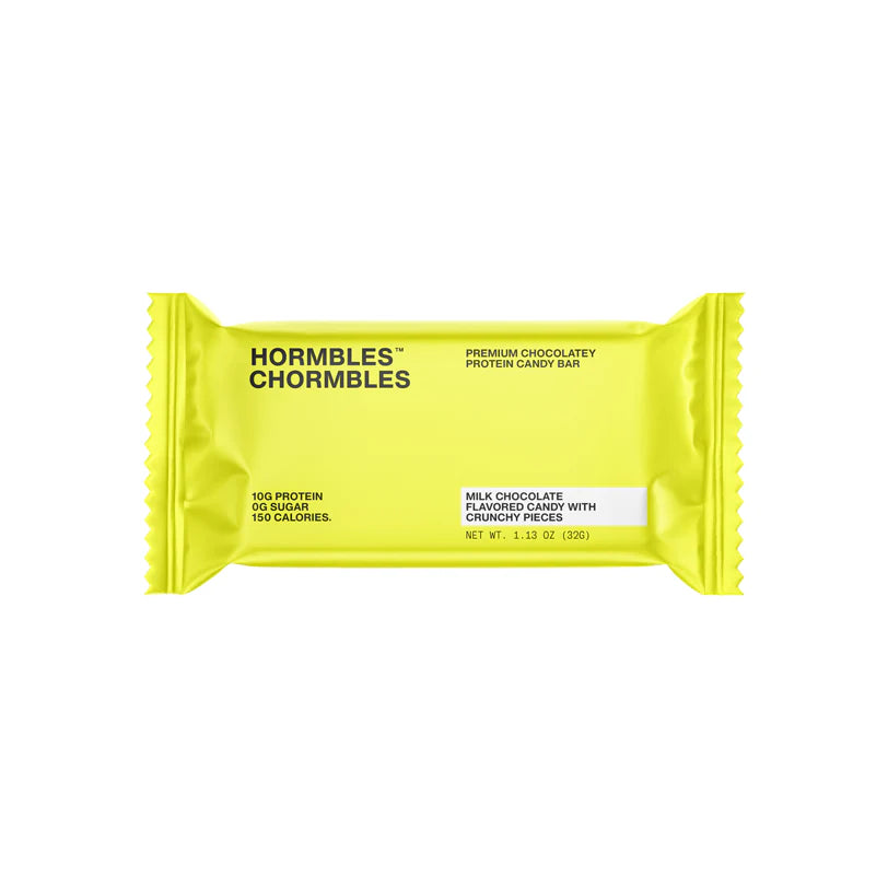 Hormbles Chormbles | Milk Chocolate w/ Crunchy Pieces Protein Candy Bar | 1.16oz