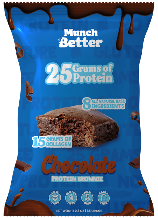 Munch Better | Dark Chocolate Protein Brownie | Gluten Free Dairy Free 2.3oz