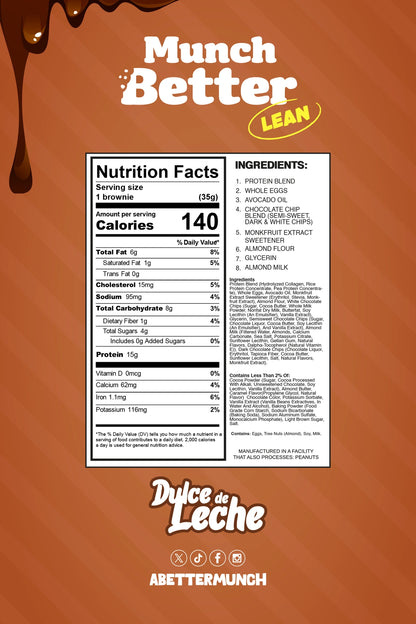 Munch Better Lean | Dulce de Leche Protein Brownie | Gluten Free 1.2oz