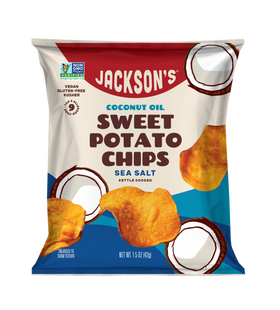 de Jackson | Chips de patates douces au sel de mer et à l'huile de noix de coco | Végétalien Casher 1,5oz