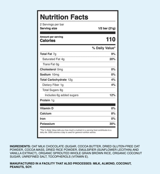 TRUPO Oat Milk Chocolate Rice Crunch Bar (2 Pack)