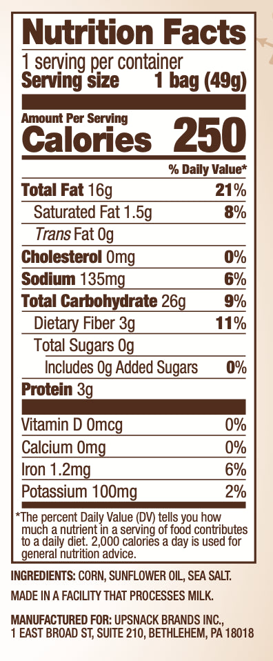 Heirloom Pip's Snacks Sea Salt Corn Dippers 1.75oz Vegan Gluten-Free