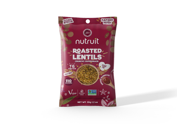 Nutruit | Smoked Barbecue Roasted Lentils | 1.2oz Vegan Gluten-Free