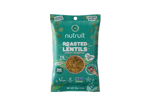 Nutruit | Pink Himalayan Salt & Black Pepper Roasted Lentils | 1.2oz Vegan Gluten-Free