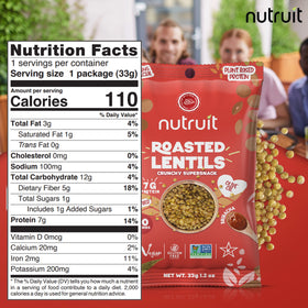 Nutruit | Sriracha Roasted Lentils | 1.2oz Vegan Gluten-Free